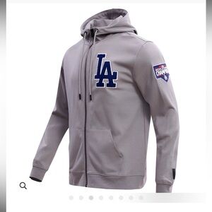 NWT Los Angeles LA Dodgers Pro Standard grey hoodie XS MLB